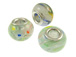 Murano Style Glass Large Hole Bead - Mint Green 