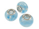 Murano Style Glass Large Hole Bead - Light Blue 