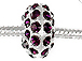 14mm Rhinestone Plated Beads - Amethyst