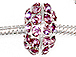 14mm Rhinestone Plated Beads - Light Amethyst