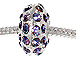 14mm Rhinestone Plated Beads - Tanzanite