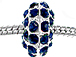 14mm Rhinestone Plated Beads - Dark Light Siam  