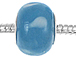 14mm Baby Blue Lampwork Glass Beads -  Plated Core