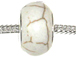 Large Hole Synthetic Gemstone Beads - White Magnesite