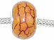 Large Hole Synthetic Gemstone Beads - Coral Orange