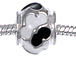 12.5mm Black & White Enamel Plated Bead