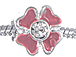 11.5mm Pink Flower Plated Bead