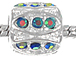 10.5mm Blue AB Rhinestone Plated Bead