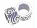 Sterling Silver Swirl Pattern Large Hole Bead