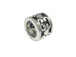 Sterling Silver Scroll Design Large Hole Bead-6.5x9mm (6mm Hole)