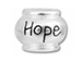 10mm Sterling Silver Hope bead with 4.5mm hole, Pandora Compatible 
