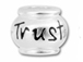 10mm Sterling Silver TRUST  bead with 4.5mm hole, Pandora Compatible 