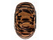 14mm Animal Print Wood Large Hole Bead with Sterling Silver Core