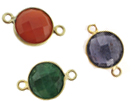 Plated Gemstone Bezel Links