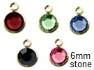 G/P Swarovski/PRECIOSA Channel Birthstone Charms (EC6G)