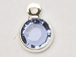 Light Sapphire - Swarovski Crystal Silver Plated Birthstone Channel Charms, 12 x 9mm