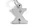 Sterling Silver Alphabet Letter Charm - X