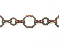 Round Link Chain: Antique Copper Finish 