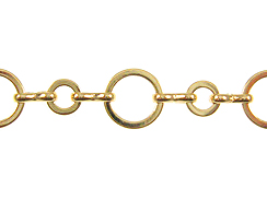 Round Link Chain: Gold Finish 