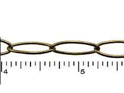 Oval Brass Plated Link Chain 