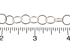 Circle Link Chain - Rhodium Plated 