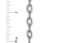 TierraCast Imitation Rhodium Embossed Brass Cable Chain