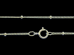18-inch Sterling Silver 1.9mm Bead Satellite Finished Chain