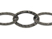 Fancy Hammered Oval Chain: Gun Metal Finish 