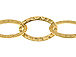 Fancy Hammered Oval Chain: Gold Plated - 25ft Spool