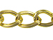 Textured Gold Plated Oval Link Chain