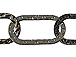 Textured Gun Metal Plated Oval Link Chain