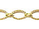 Fancy Textured Gold Plated Link Chain 