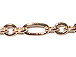 Oval Link 1+3 Chain: Rose Gold Plated 