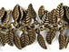 Fancy cable chain with hanging leaf charms: Antique Brass Finish 