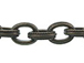 Textured Oval Brass Plated Link Chain 