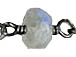 5-6mm faceted natural Rainbow Moonstone wire wrapped chain, Gun metal Plated