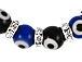 Blue & Black Evil Eye Glass Bead Bracelets