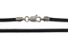 18-inch 2mm Round BLACK Leather Necklace With Sterling Silver Lobster Clasp 