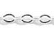 Sterling Silver 1.3mm Long oval cable chain By Foot