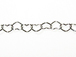 Sterling Silver Open Heart Link Chain, 5x3.75mm