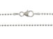 18-inch Sterling Silver 1.5mm Bead Chain with Lobster Clasp Bulk Pack of 50 