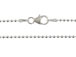 22-inch Sterling Silver 1.5mm Bead Chain with Lobster Clasp Bulk Pack of 50