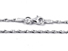 18-inch Sterling Silver 0.5mm Diamond Cut 030 Figaro Finished Chain