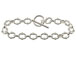 7-inch Sterling Silver Link Bracelet with Toggle Clasp 