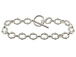 7-inch Sterling Silver Link Bracelet with Toggle Clasp