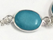 Turquoise Howlite Bezel Connector Chain Silver Plated - 10 bezels per Foot - Gemstone Rosary Chain By Foot