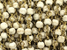 4mm Ivory White Howlite Rosary Chain by foot - White Rosary Chain Gold