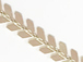 6.5mm Chevron Fish Bone Gold Chain, Electro Gold Plated