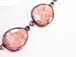Oxidized Sterling Silver Bezel Set Mystic Pink Quartz Gemstone Chain by Foot