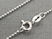 16-inch 1.2mm round Sterling Silver  Bead Chain